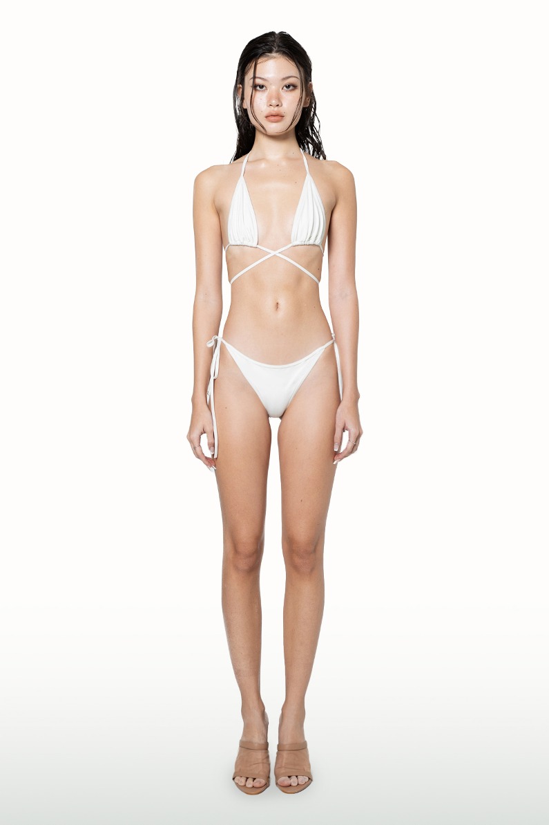 Core triangle bikini set in cream
