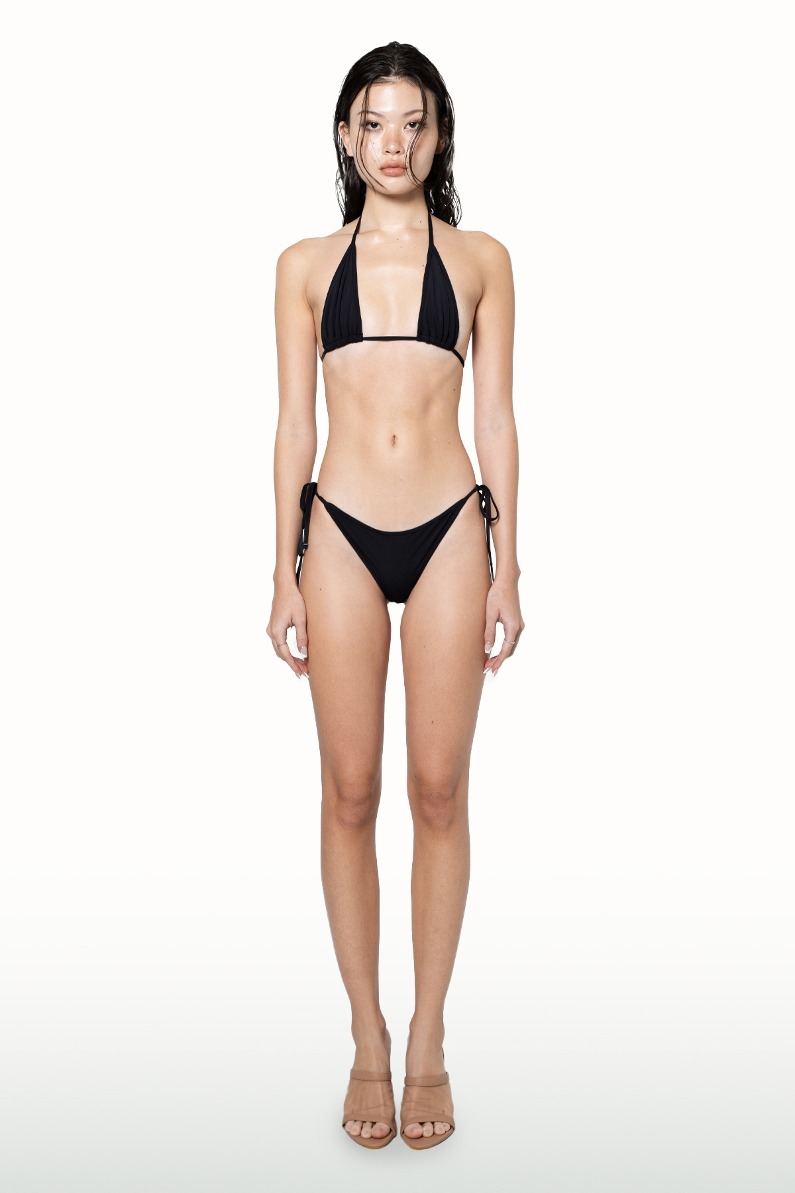 Core triangle bikini set in black